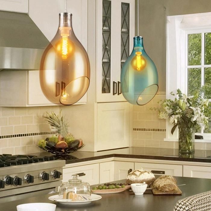 Art Glass Pendant Lights Fixtures for Indoor Home Dining Room Kitchen (WH-GP-05)