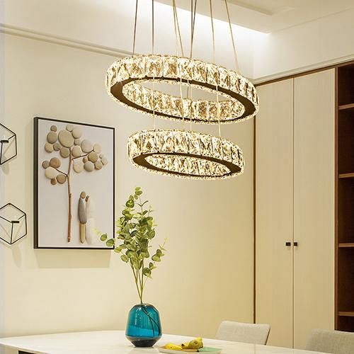 Modern K9 Crystal Chandelier Lamp AC110V 220V