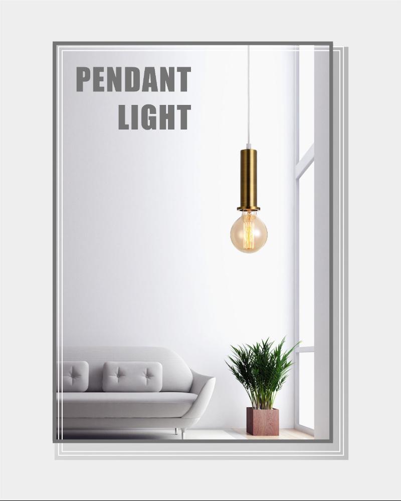 Simple Indoor Lighting Metal Pendant Lamp for Bedroom