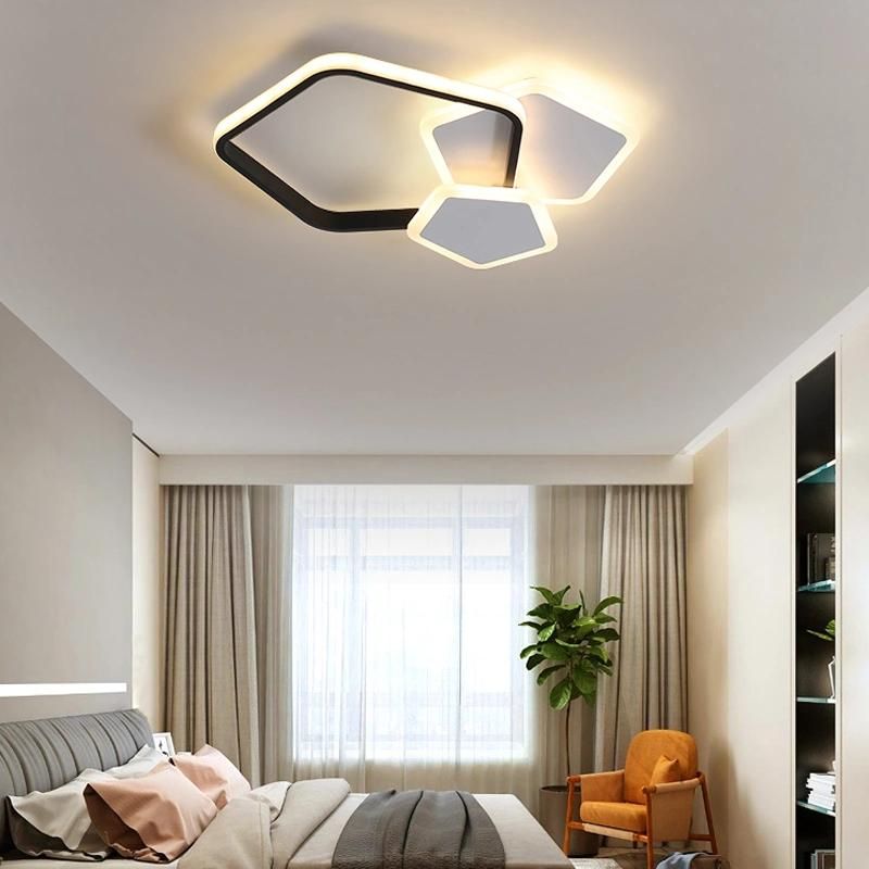 Pentagon Ceiling Light Simple Bedroom Lamp Childrenroom Light Livingroom Lamp LED