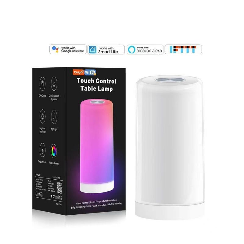 Smart LED Table Night Light Desk Lamps Atmosphere Lighting Dimmable RGB Light Touch Sensor Bedside Rechargeable Lamp