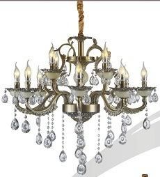 68613 Crystal Candle Chandelier Lamp (Zinc alloy)