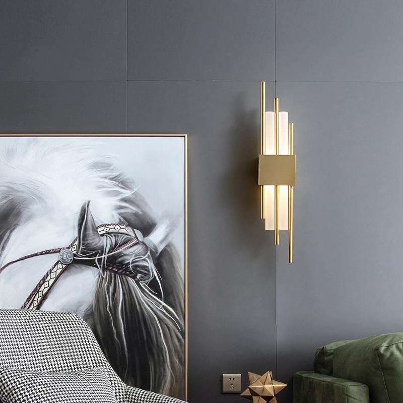 All Copper Bedroom Bedside Lamp Post Modern Living Room Wall Lamp