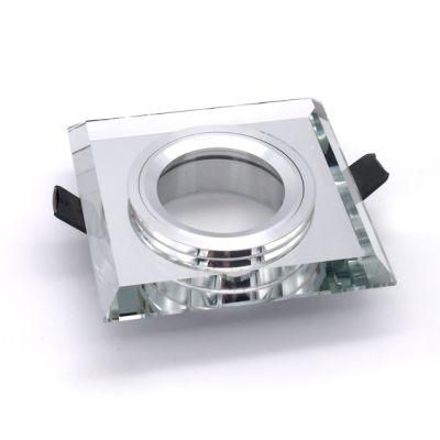 Crystal Square Downlight Fitting Fixture Ceiling Lamp LED Holder for MR16 GU10 (LT2123)