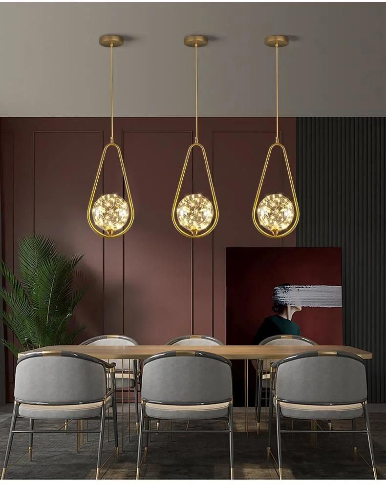 Modern LED Pendant Lights Glass Light Fixtures Living Room Bedroom Hanging Lamps (WH-GP-44)