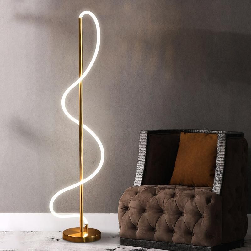 Floor Lamp Extremely Simple Light Luxury Modern Simple Creative Line Bedroom Living Room Floor Lamp (WH-MFL-103)