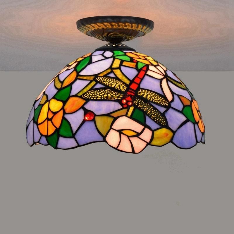 Tiffany Multi-Color Glass Dining Room Corridor Corridor Bathroom Blue Ceiling Lamp (WH-TA-22)