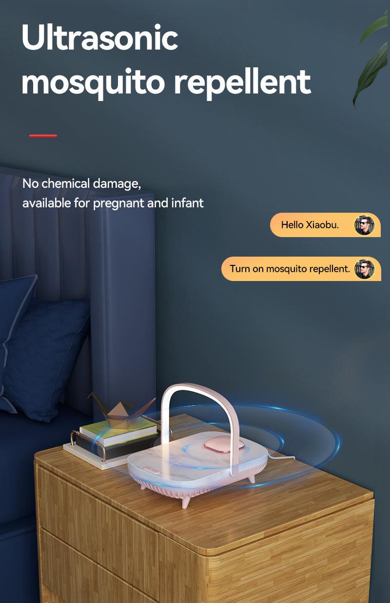 Table Lamp Mosquito Repellent Wireless Charger for Gift 3 in 1 5W Fast Wireless Charging Light