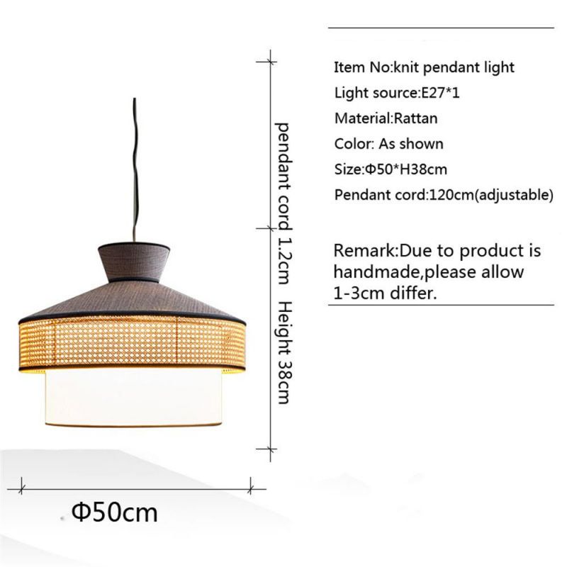 Rattan Pendant Lights Simple Modern Suspension Luminaire Dining/Living Room Kitchen Bedroom Tea House Study Loft