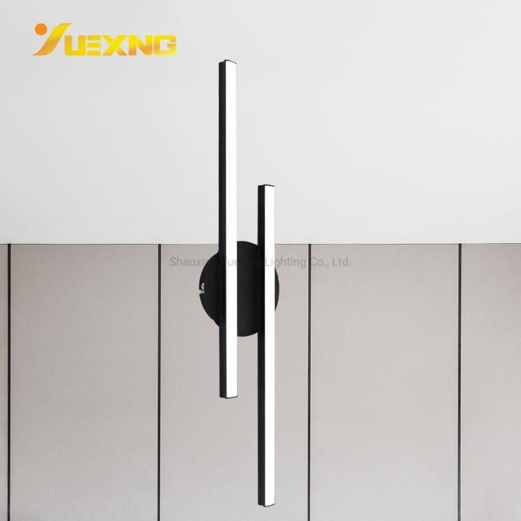 Round Black Iron SMD 12W 3000-6400K Wall Lamp with Smart Control Bluetooth Strip Adjustable Decorative Light