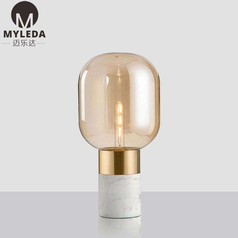 Home Decoration Glass Modern Marble Table Lamp