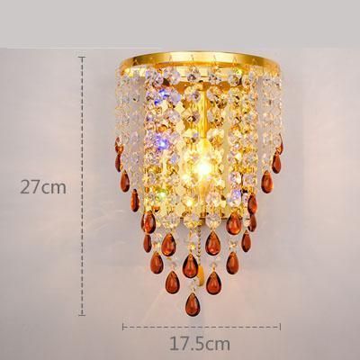 Indoor Home Sconce Crystal Wall Light Chrome Left Right Silver Wall Lamp Sconce (WH-OR-154)