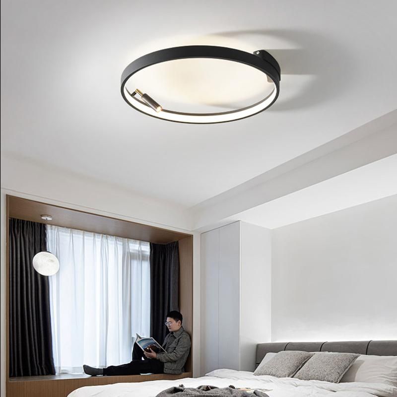 Circle Black Ceiling Lamp Living Room Lamp Bedroom Lamp Hotel Lamp