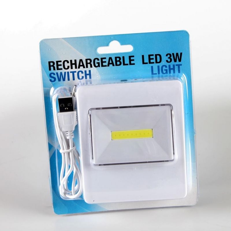 Yichen Rechargeable 3W COB LED Switch Light for Wall Light