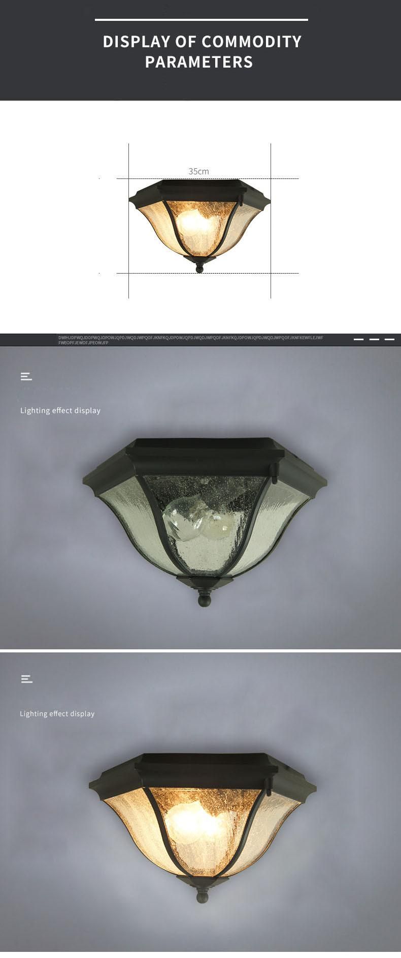 Wholesale LED Lights 3X60W Outdoor Ceiling White Frost Glass Aluminum Material Body Light