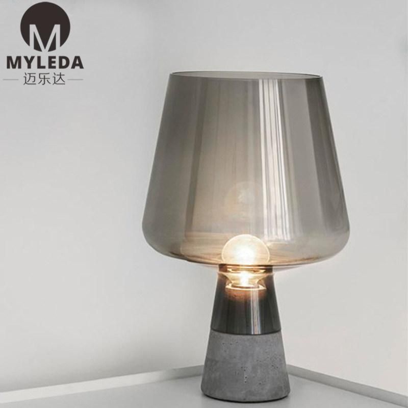 Mini Concise Style Metal Light Desk Clear Glass Table Lamp