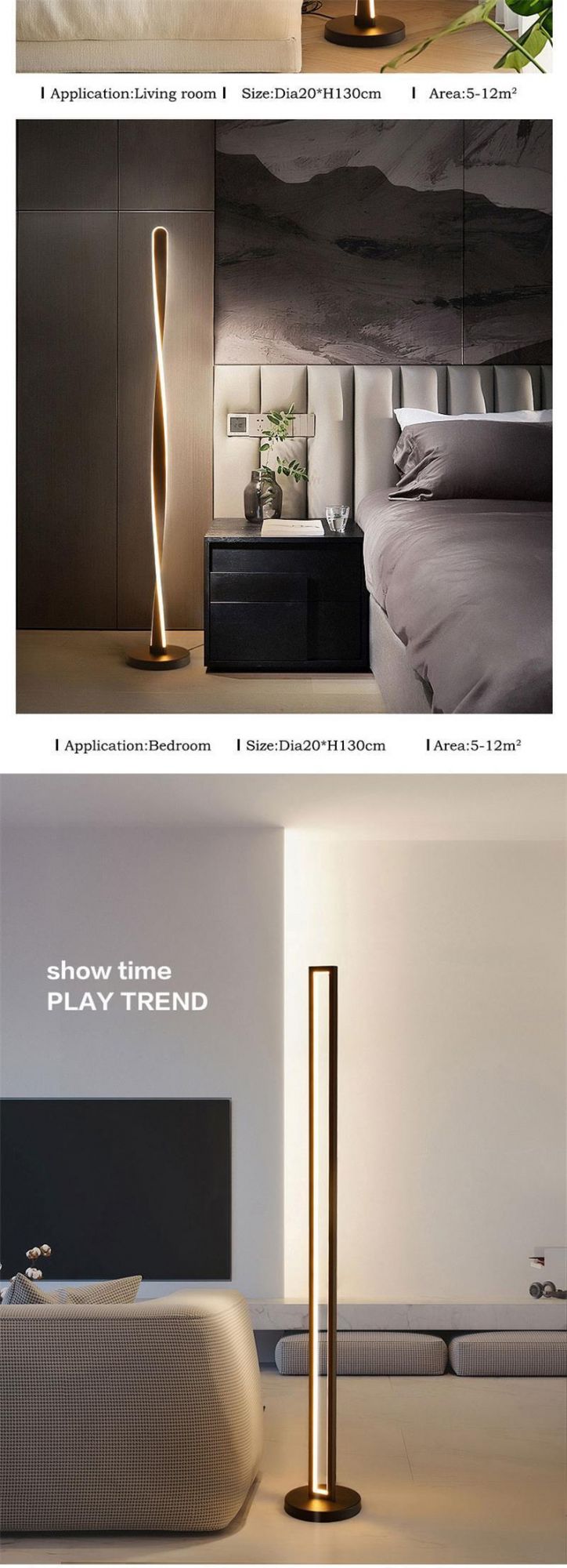 Nordic New Product Interior Decoration Living Room Standing Lamp Corner LED Floor Lamp