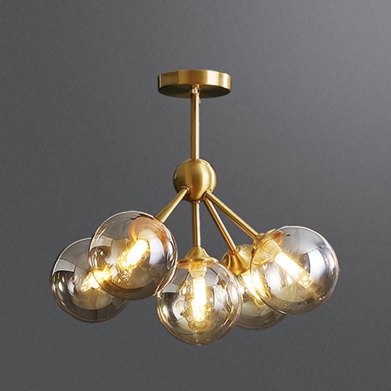 Bulb Modern Style Hotel Lobby Chandelier Bedroom Restaurant Pendant Lamp