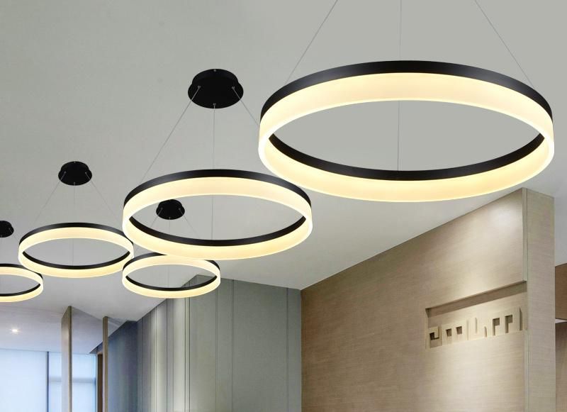 Modern Single Ring Acrylic Suspension LED Pendant Light