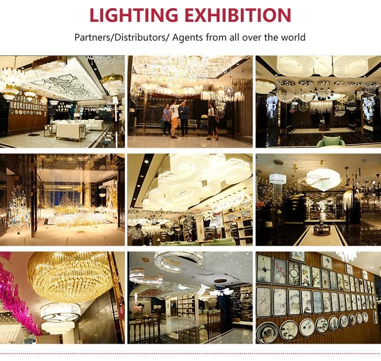 Luxury Light Fixture Modern Stair Hotel Banquet Hall Project Custom Ceiling Chandelier Lamp