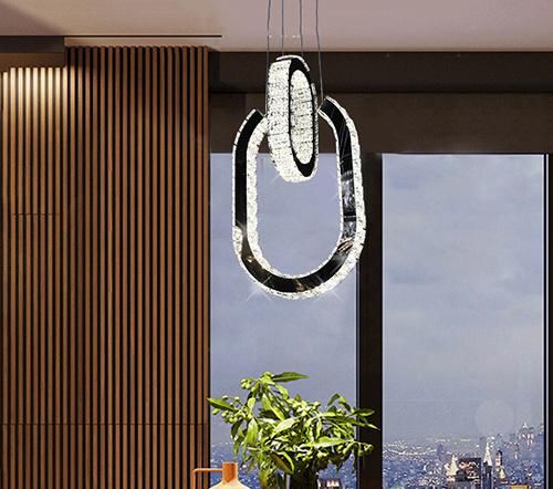 LED Crystal Pendant Light Modern Hanging Lighting for Indoor Decoration