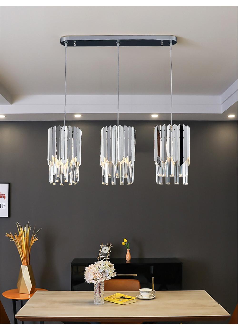 Crystal Modern LED Chandelier for Living Room Kitchen Dining Room Bedroom Bedside Luxury Indoor Lighting