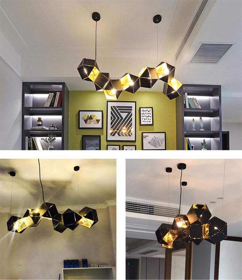 Decorative DIY Pendant Light with Black and Gold