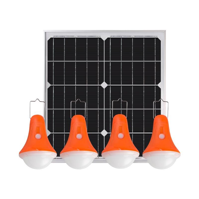 Portable Solar Lighting System Easy Carry Personal Solar Power Generator with Extra LED Bulbs Solar Home Light System Kit