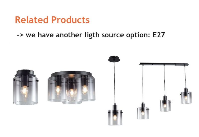 One Lite GU10 Smoke Glass Pendant Lamp