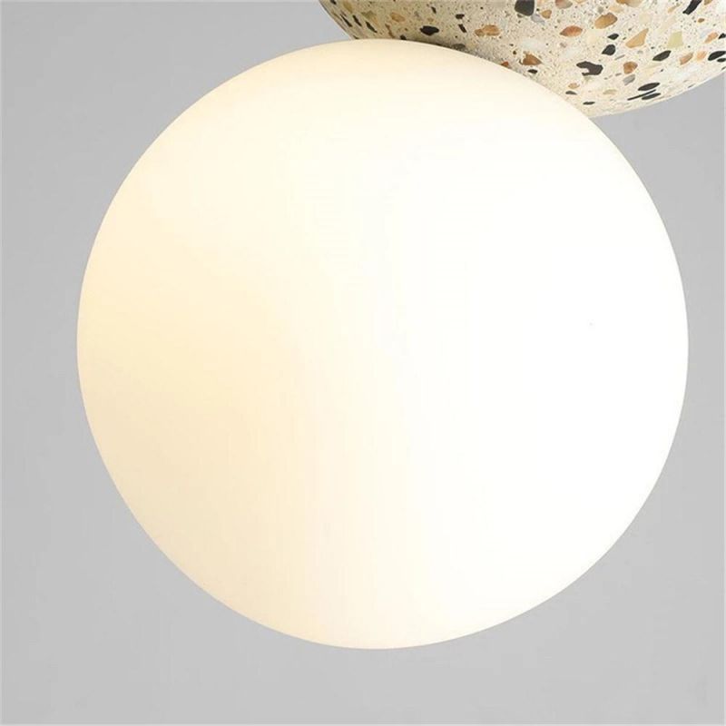 Modern Marble Pendant Lights Industrial Bedroom Bedside Lamp Cafe Restaurant Bar LED Hanging Lights Glass Ball Hanglamp