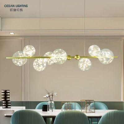 Ocean Lighting Hotsales Modern Chandelier Luxury Gold Glass Pendant Light