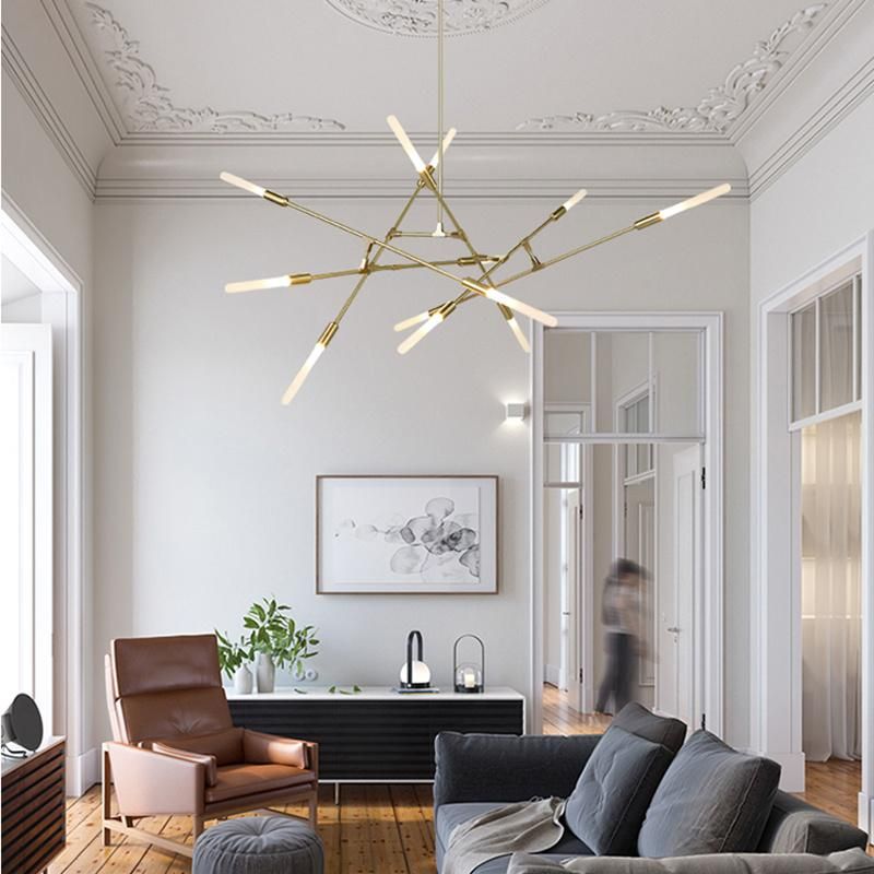 Nordic Living Room Chandelier Creative Dining Light Luxury Metal Pendant Lamp