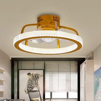 Decorative Crystal Modern Indoor LED Ceiling Pendant Fan Lights