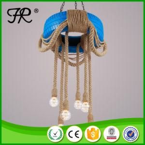 blue Color Round Pendant Lamp with Tyre Material