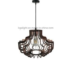 Brushed Copper E27 Lantern Pendant Light for Living Room, Kitchen