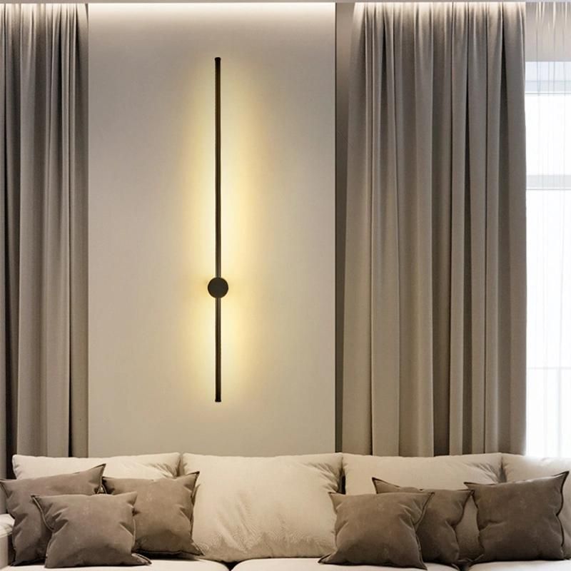 Long LED Wall Lamp Bedroom Bedside Lamp Simple Nordic Living Room Lighting