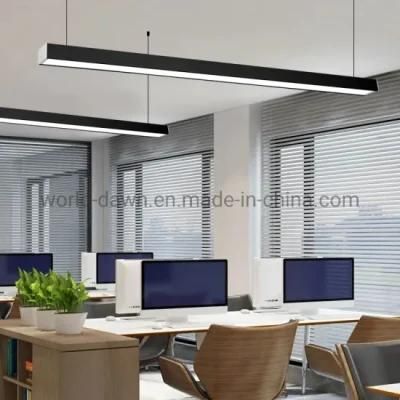 Modern Slim LED Linear Office Ceiling Lighting 1200mm Cheap Price Suspended Chandelier Light LED Pendant Lamp