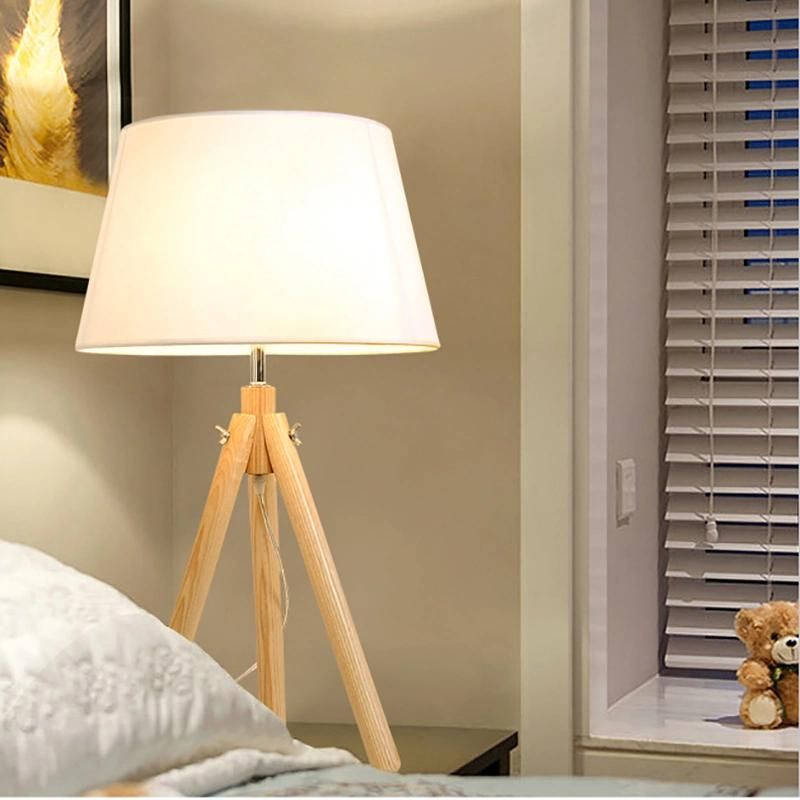 Wooden Design Vintage Style Table Lamp Desk Lamp Bedside Lamp