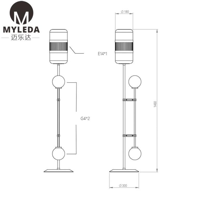 Hotel Modern Floor Light Standing Lamp