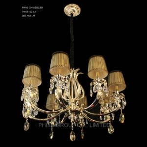 Phine pH-0814z 8 Arms Modern Swarovski Crystal Decoration Pendant Lighting with Fabric Shade Fixture Lamp Chandelier Light