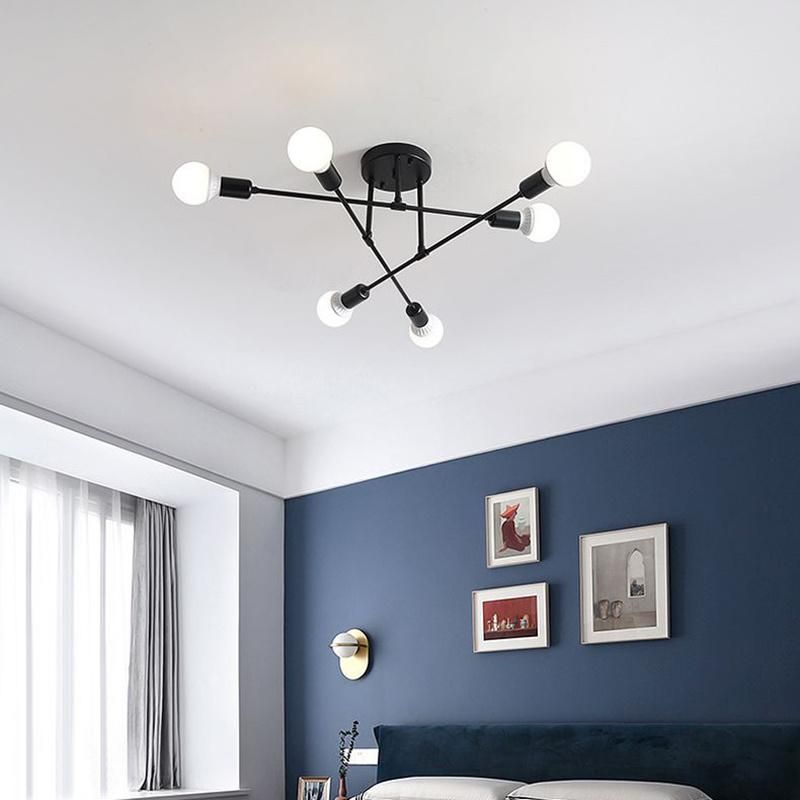 Living Room Chandelier Dining Ceiling Light Industrial Style Bedroom Lamps