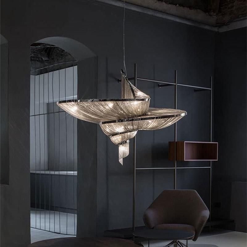 Hot Sale New Design Style Gold Spiral Shape Pendant Light