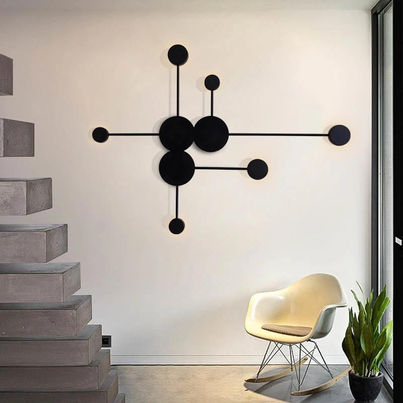 Modern Art 6 Heads Iron Wall Lamp for Living Room