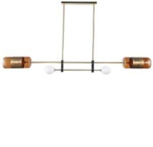 Antique Copper Pendant Light with Glass Shades