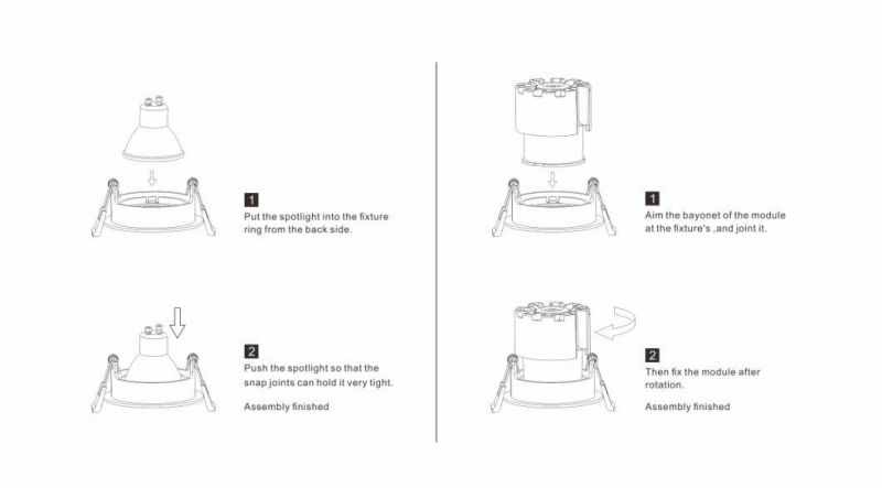 Square LED Module Downlight 9W Dimmable