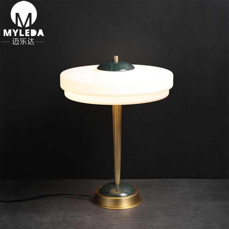 Modern Bedside Night Light Lamp White Glass Diffuser Lamp Desk Lamp
