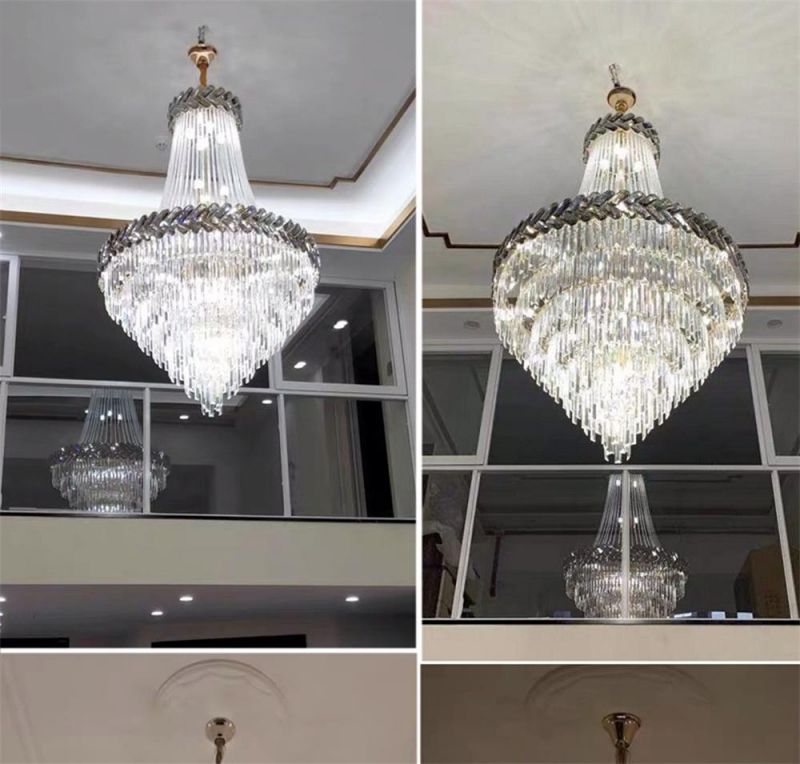 Modern Crystal Chandelier Lighting High Quality Gold LED Hanging Lamp for Living Room Bedroom Staircase Indoor Lighting