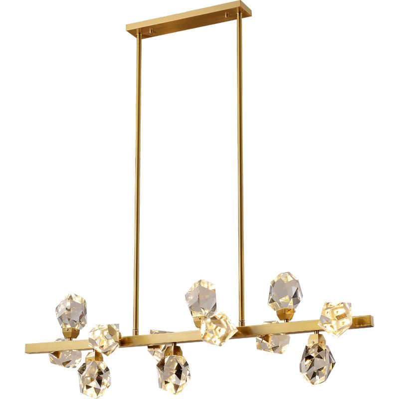 Concise Style Crystal Chandelier Hotel Lobby Exhibition Hall Pendant Lamp