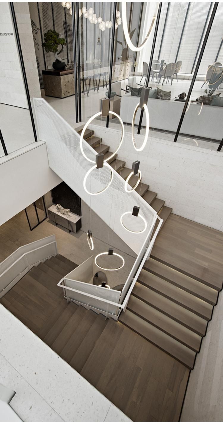 Good Price Banquet Hall Villa Staircase Modern Luxury Aluminum Round LED Chandelier Light