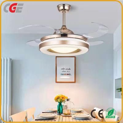 42 Inch Modern Simple Fan Lamp Telescopic Invisible Fan Blade Remote Control